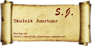 Skolnik Jusztusz névjegykártya